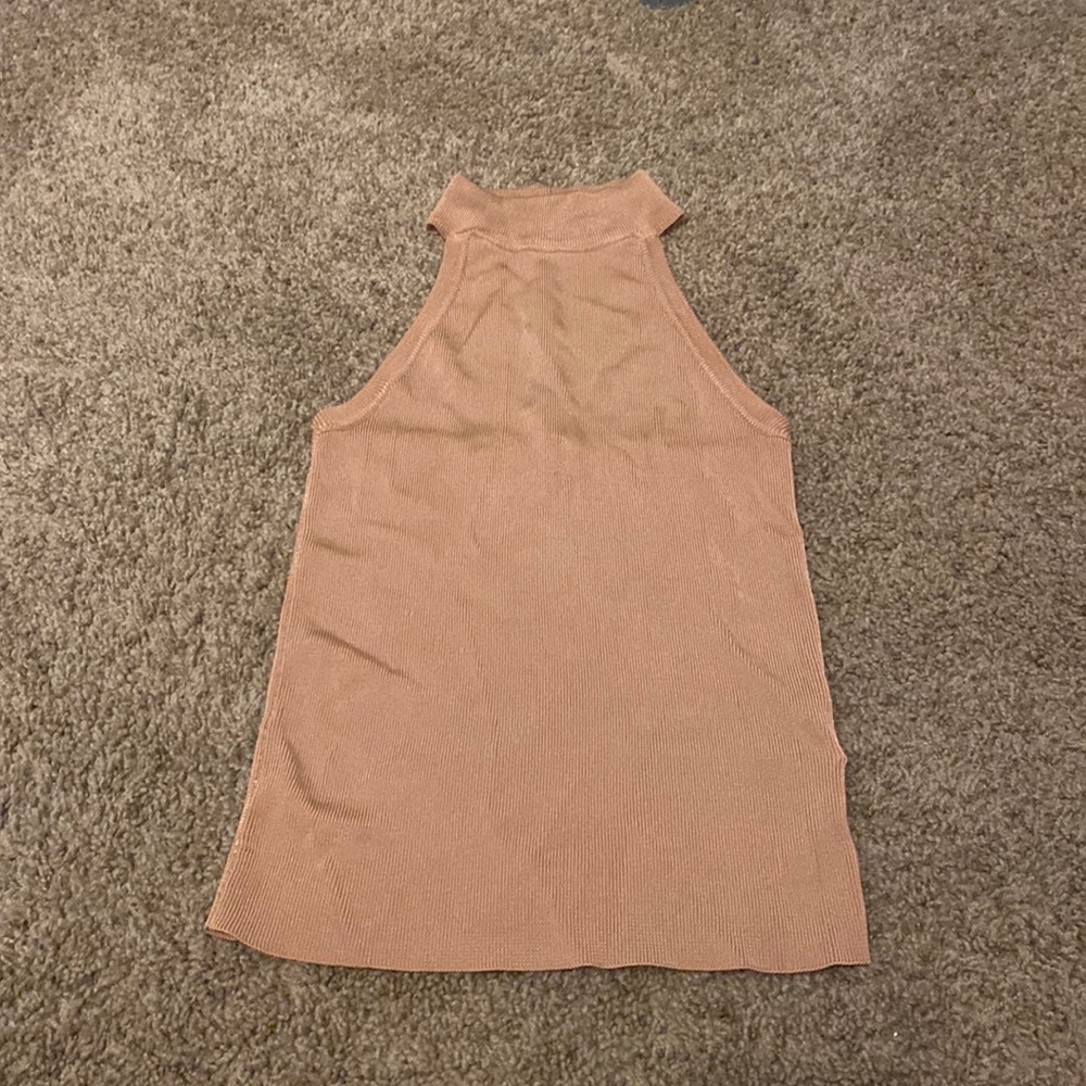 Stretchy ribbed halter top